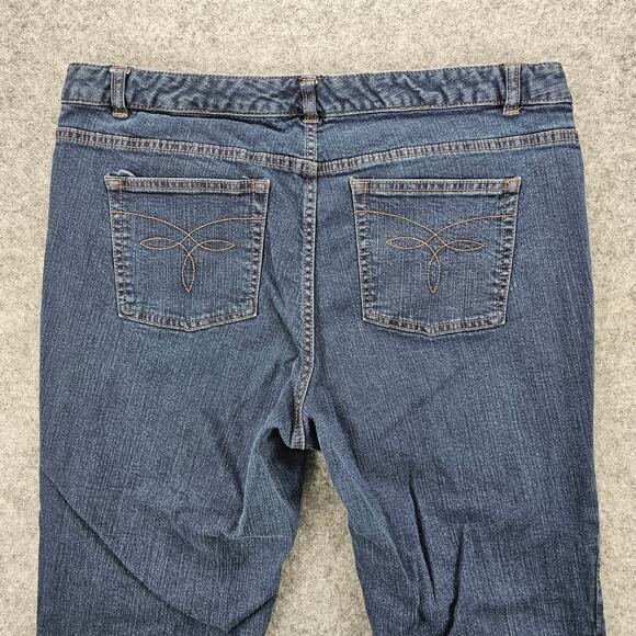 Chaps Denim Madden Straight 16W Womens Jeans Plus Size Stretch 31.5 inch Inseam - Picture 4 of 15